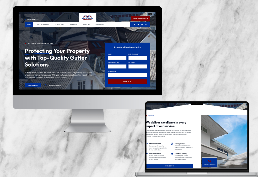 Exemple de site vitrine réalisé par Synergi Agency